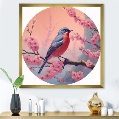 Geai bleu sur cerisier en fleurs III