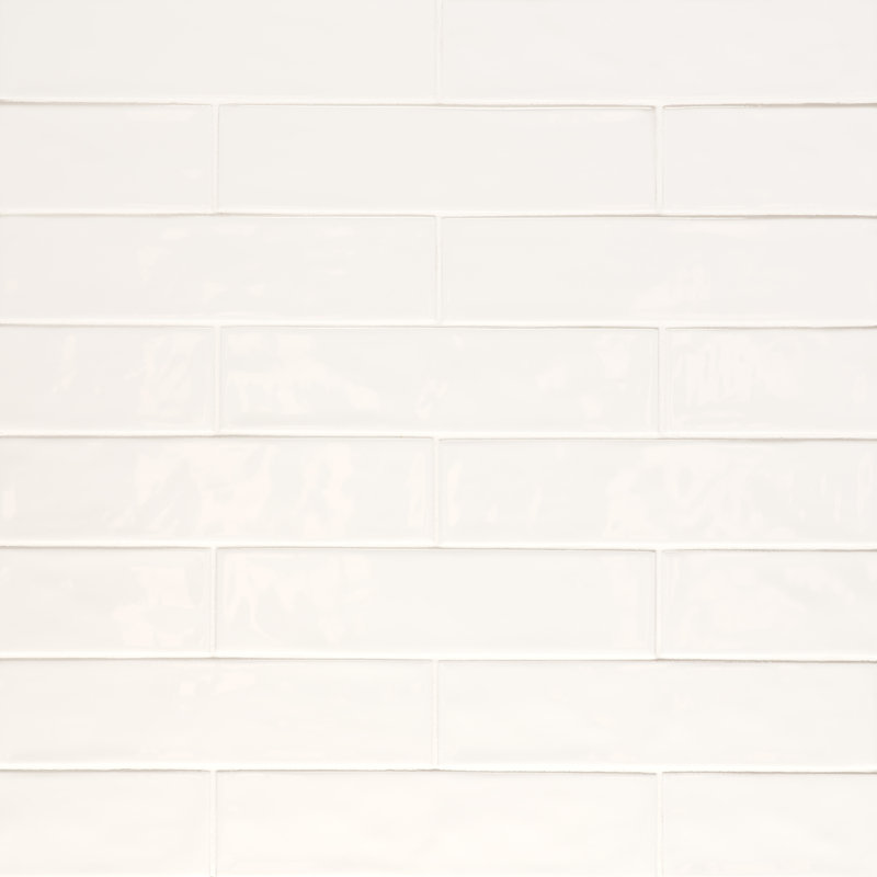 Clara 3" x 11" Porcelain Subway Tile, Glossy Ivory