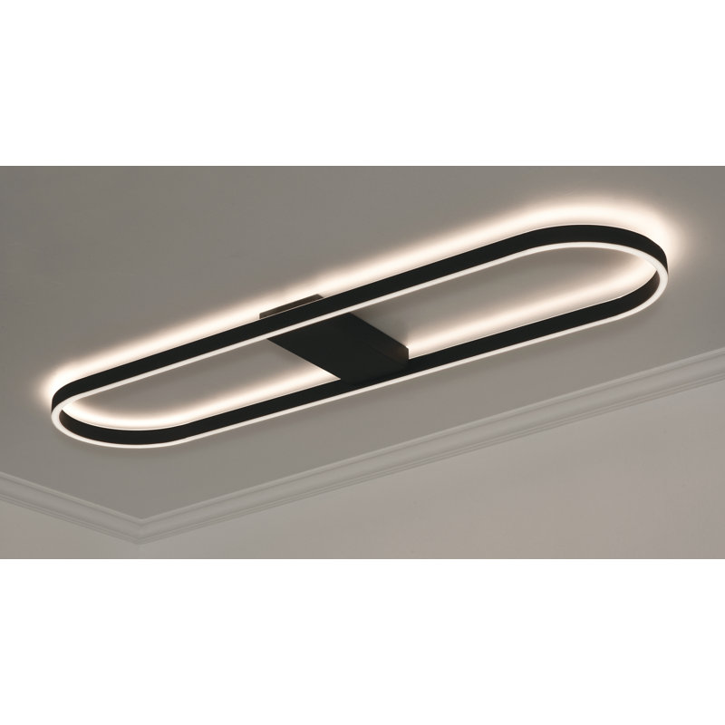 Zakhir LED Semi Flush Mount, Black
