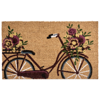 Non-Slip Floral Indoor Doormat