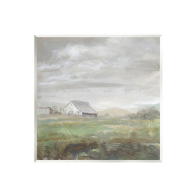 " Gray Farm Landscape " Acrylic Painting