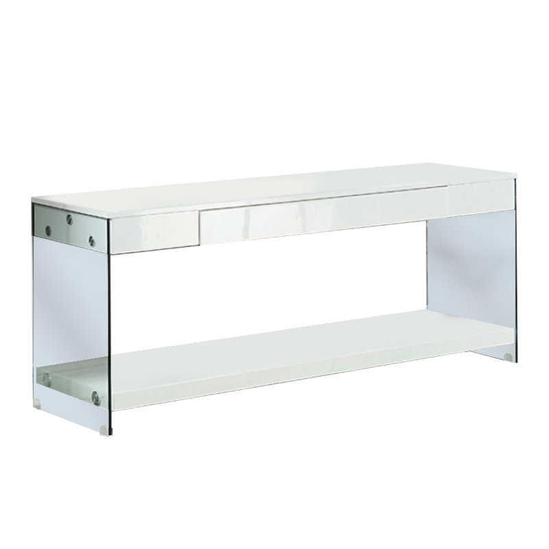 Meuble télé Sabuge au fini blanc, 70"