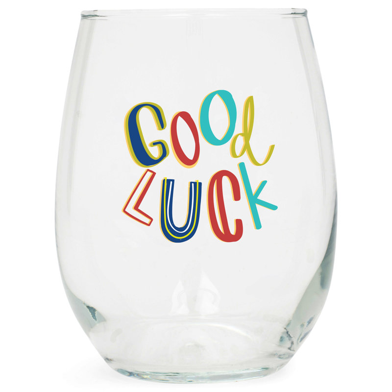 Wine Glass Good Luck 15 Oz