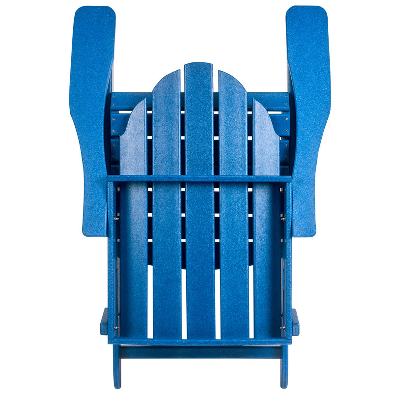 Chaise Adirondack en plastique Bedie, Bleu