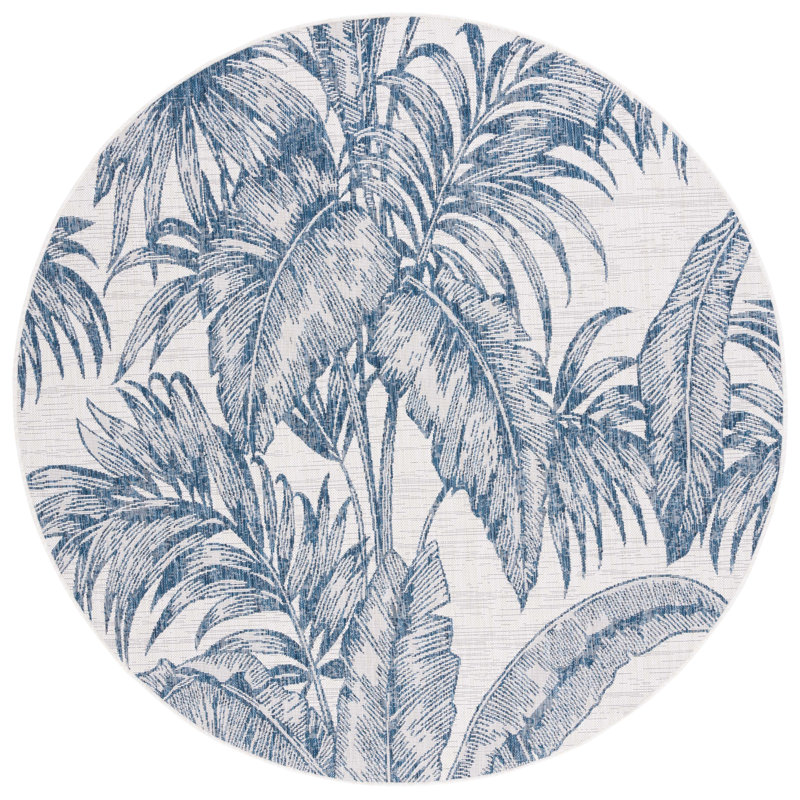 Kerman Performance Indoor/Outdoor Area Rug, Round 6'7"