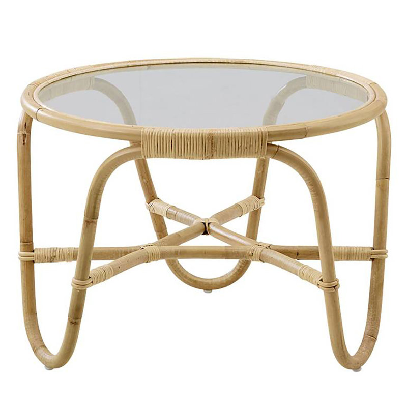 Table en rotin Arne Jacobsen Charlottenborg - Naturel