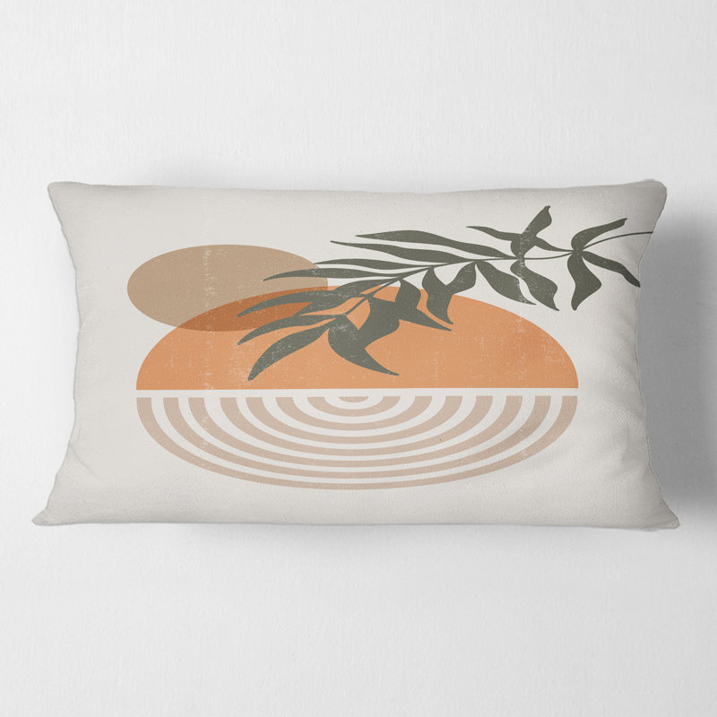 Housse de coussin rectangulaire Sun and Moon avec feuille I