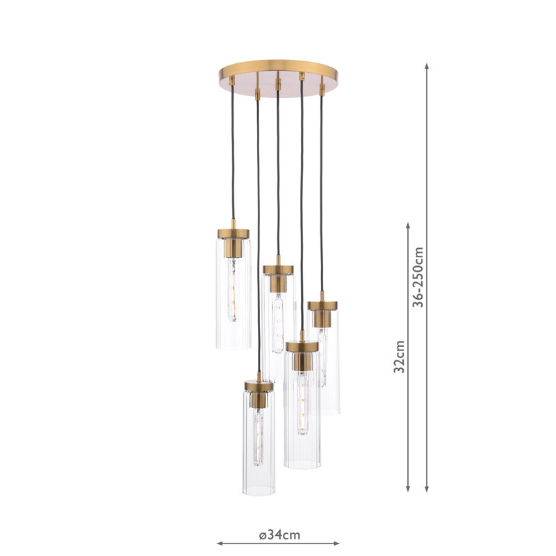 Avyanna 5 - Light Bronze Pendant