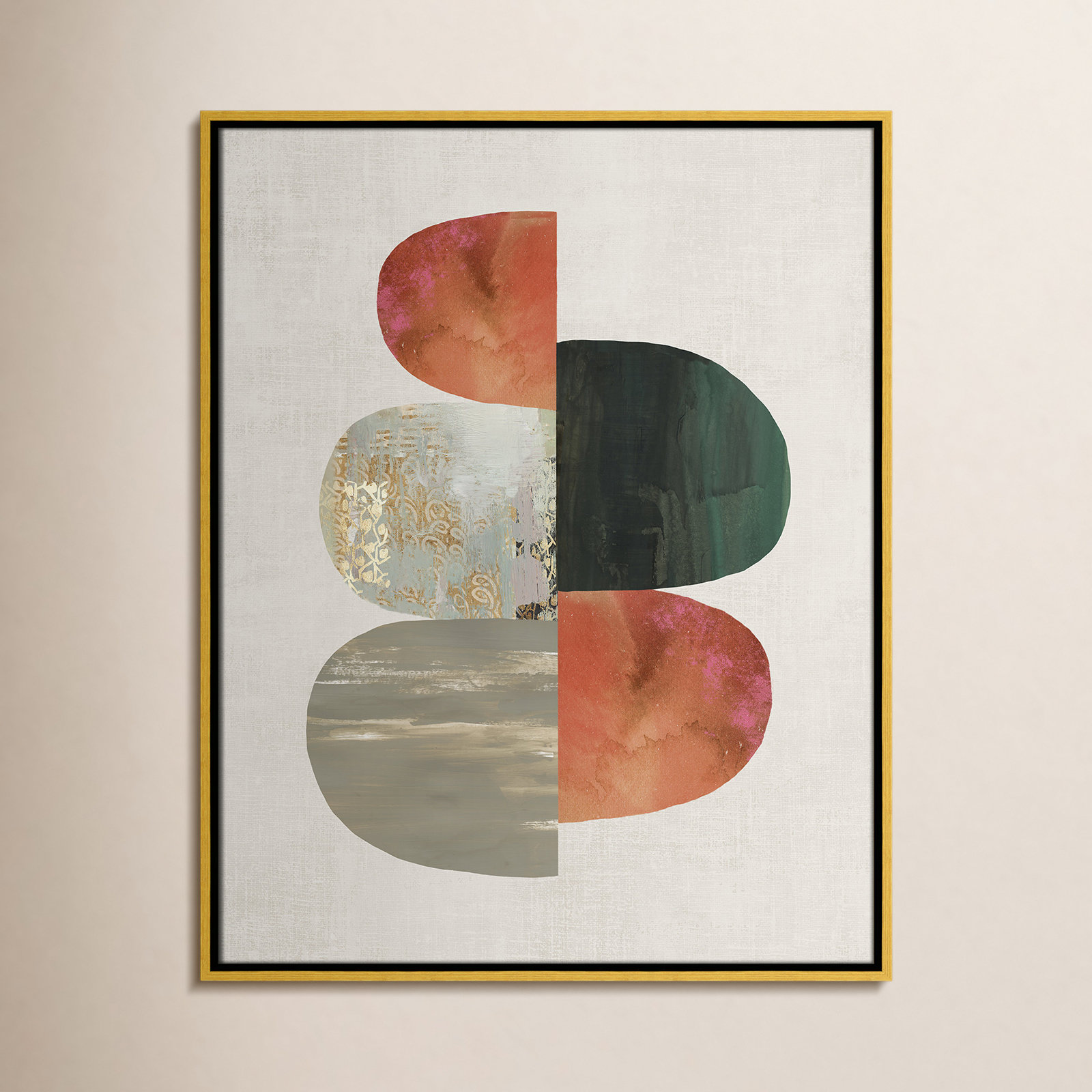 Evolving Energy II by Tom Reeves - Print, 29.5" H x 23.5" W, Framed Canvas, Gold