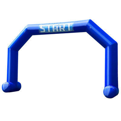 Arche gonflable noire 26 pieds avec ligne de finition avec soufflerie 180W intégrée, arche gonflable hexagonale pour les événements de course en plein air, la publicité et l'utilisation commerciale