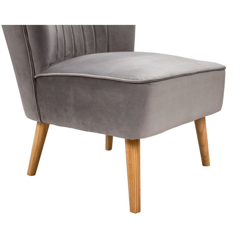 Osgood Upholstered Slipper Chair, Grey, Brown
