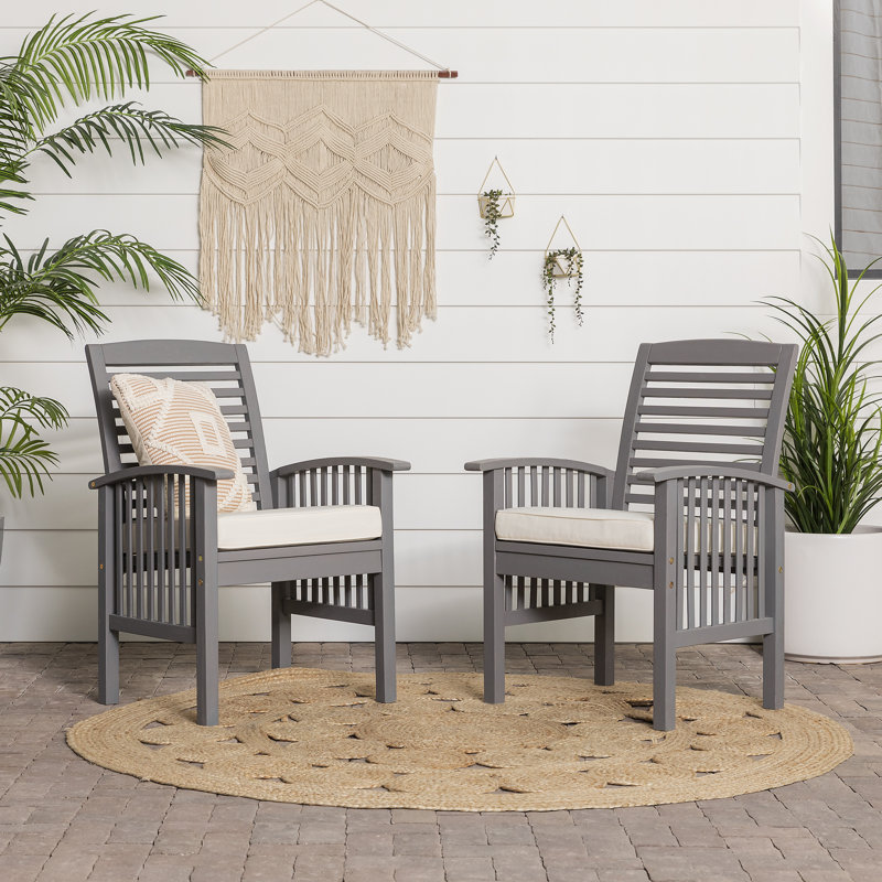 Acacia Patio Dining Armchair, Grey Wash