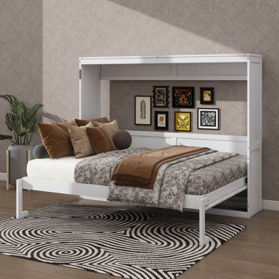 Lit escamotable double pleine grandeur au design classique