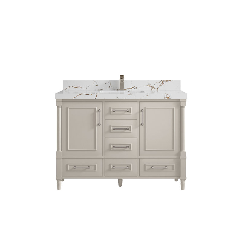 Meuble-lavabo simple avec comptoir 48 po Aberdeen, Brun Viola