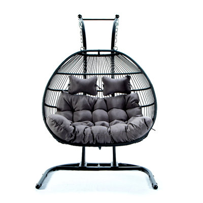 Folding Double Swing Chair Lounge/Cushion
