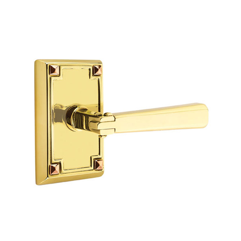 Privacy (Bed & Bath) Door Lever, Left, Unlacquered Brass