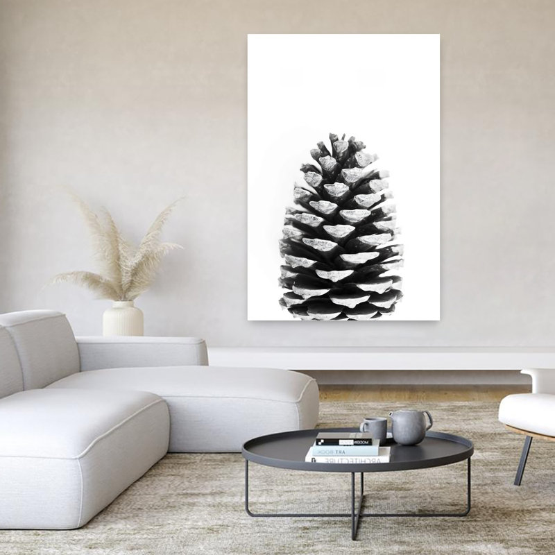 Pinecone, art mural abstrait contemporain, H 60 po x l 40 po