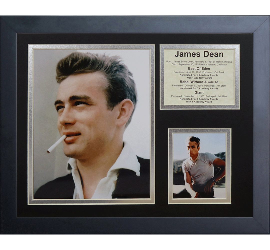 James Dean Cigarette Framed Photographic Print Legends Never Die