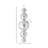 22" Multi Mirror Ball Ornament Finial
