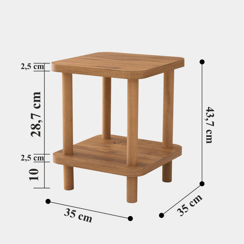 Table de bout avec rangement Klara