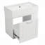 Meuble-lavabo mural 21,8 po avec lavabo, armoire flottante murale, grand tiroir, tablette réglable, porte-papier hygiénique, système de fermeture en douceur-126230276