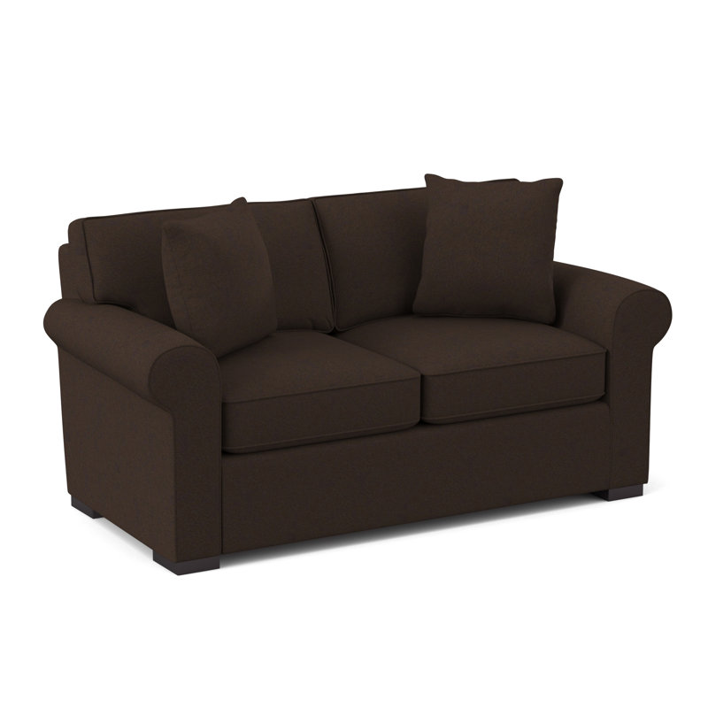 Eva-Grace Upholstered 66'' Loveseat, Bella Chocolate Performance Velvet