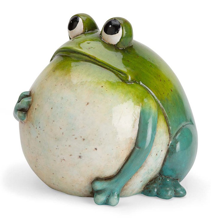Statue de grenouille en céramique Big Belly