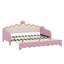 Extending Daybed With LED Lights, Modern Upholstered Daybed With Crown Headboard-1405108910