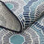 Tapis intérieur / extérieur bleu en polypropylène touffeté à la machine Mekiah-86811419