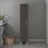 Armoire de rangement pour la lessive en noyer teint, empreinte étroite, 4 tablettes, noyer moderne autoportant 70,9 H x 15,7 l 12,2 po, 1 porte, pour salle de bain