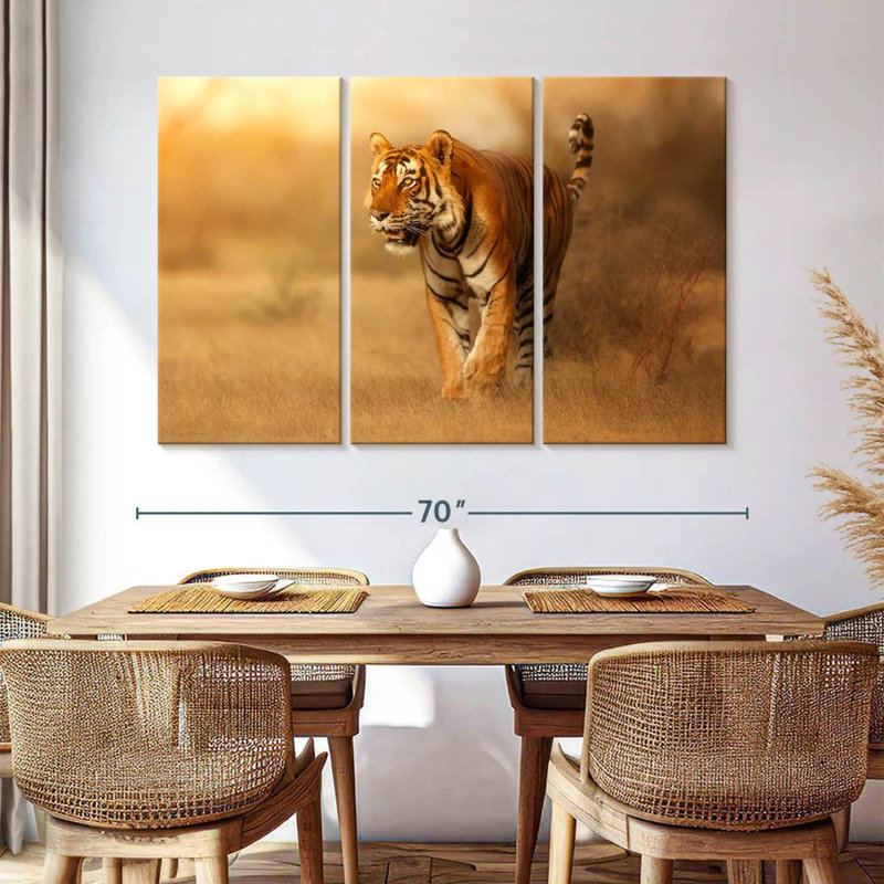 Hunting Tiger, 42" H x 65" W