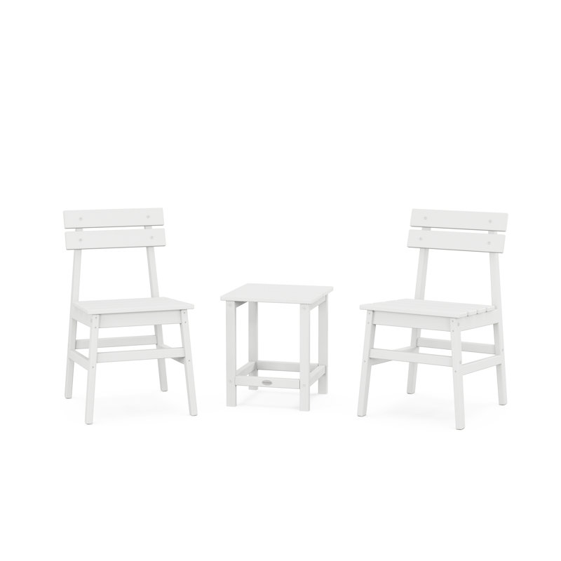 Modern Studio Plaza Chair 3-Piece Seating Set, White