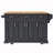 54inch Large Kitchen Island with Rubber Wood Drop Leaf, Embossed Texture Rolling Kitchen Cart on 4 Wheels with 4 Doors and 3 Drawers, Kitchen Island with Storage for Kitchen, Dining Room,Black-1724370946
