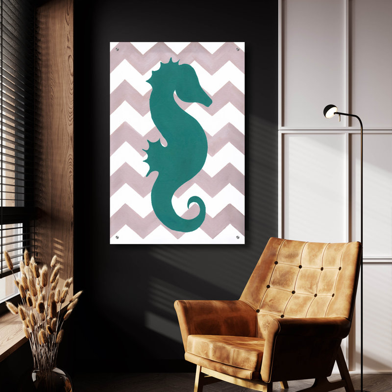 «Seahorse» par Artpoptart, art mural en verre acrylique, H 36 po x l 24 po x P 0,2 po