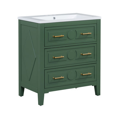 Falen 30'' Single Bathroom Vanity with Resin Top