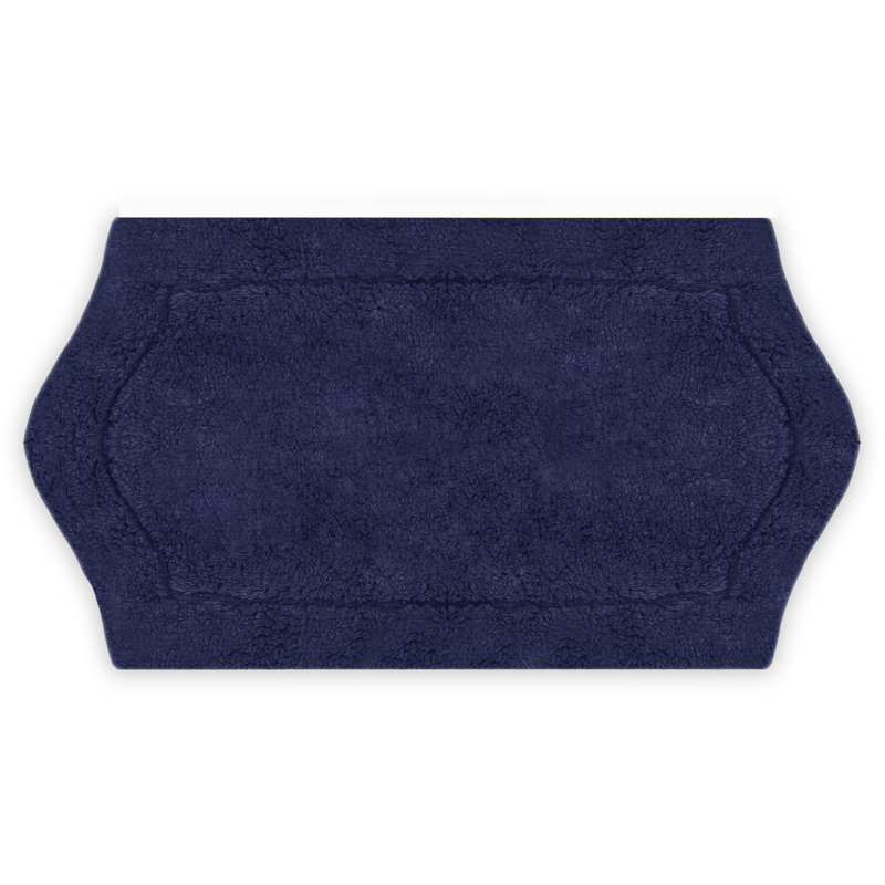 Tapis pour salle de bain Morissette, L 21 po x L 34 po, Marine