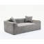 Ensemble 2 pièces avec coussins confortables - revêtement Boucle, 3 places, table de bout, siège gris foncé et revêtement relaxant-1895144997
