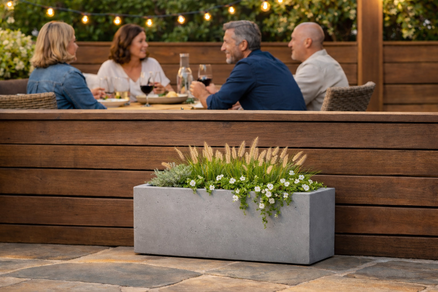 Pot Planter, 15" H x 32" W x 15" D