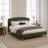  Kelway Queen Size Bed Frame Upholstered Platform Bed with 50" Tall Wingback Headboard, Boucle Fabric,No Box Spring Needed, Grass Green-1469637796-1469637799