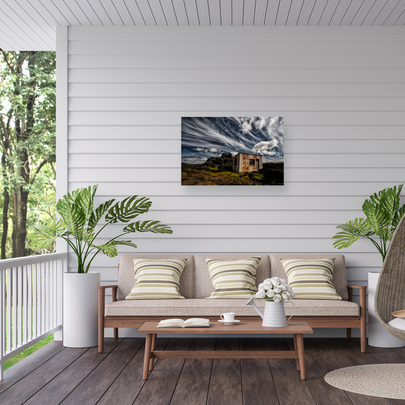 Borsteinn H. Ingibergsson, cabane brisée sur toile, H 30 po x l 47 po