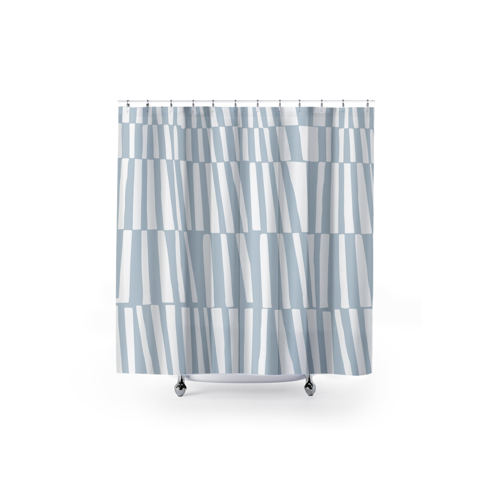 Thora Abstract Mid-Century Shower Curtain, Gray
