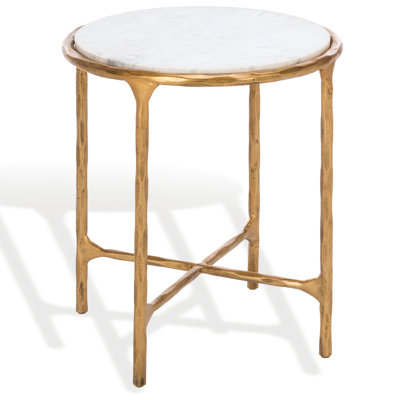 Evelynn Glass Cross Legs End Table