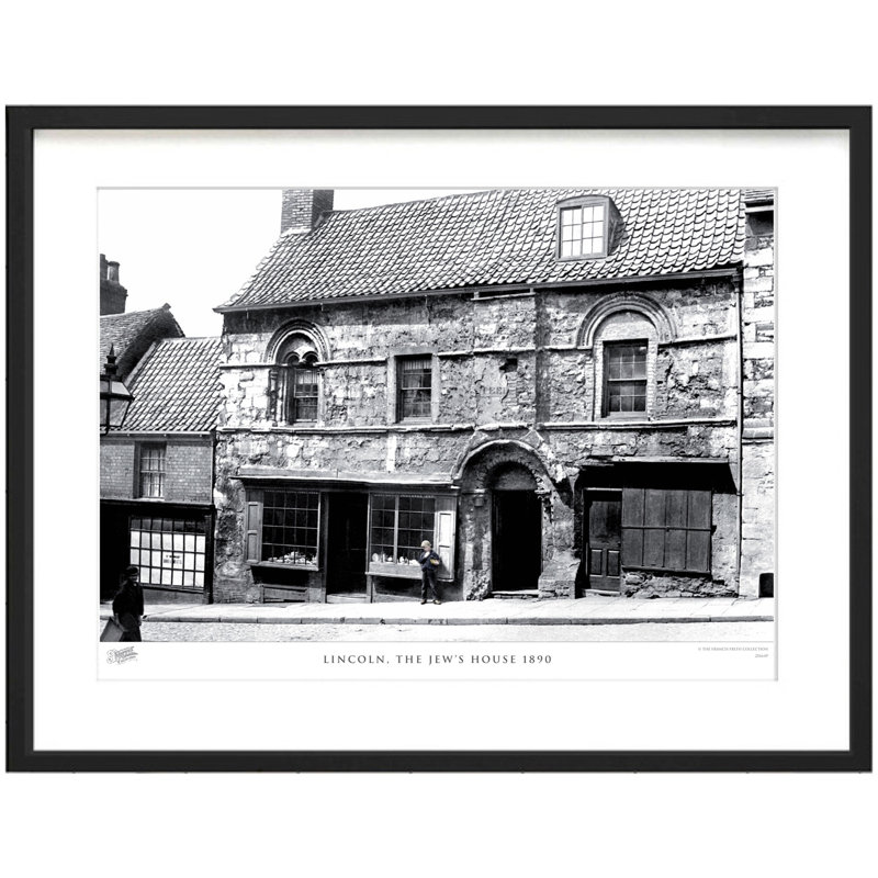 Lincoln, The Jew's House 1890 - Single Picture Frame Print, 31.5cm H x 38.8cm W x 2.3cm D