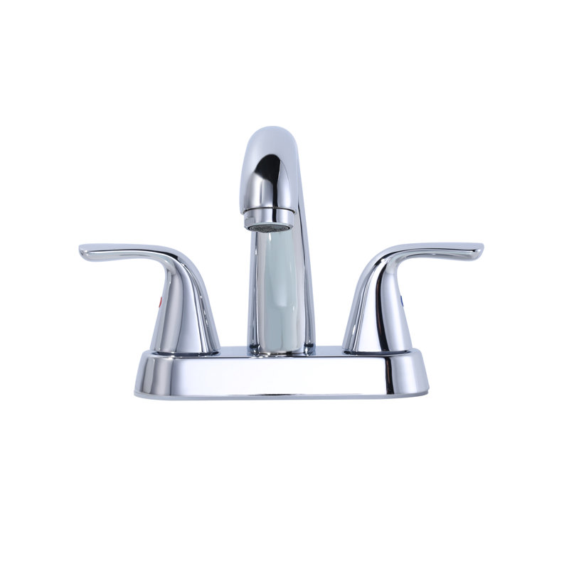 Centerset 2-handle Bathroom Faucet with Drain Assembly, Chrome