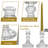 8 Pcs Set Include Taper Candle Holders And Stripe Candle Holders,Two Style