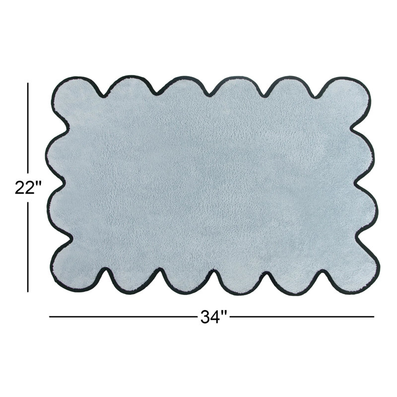 Charish Scalloped Tubmat, Blue
