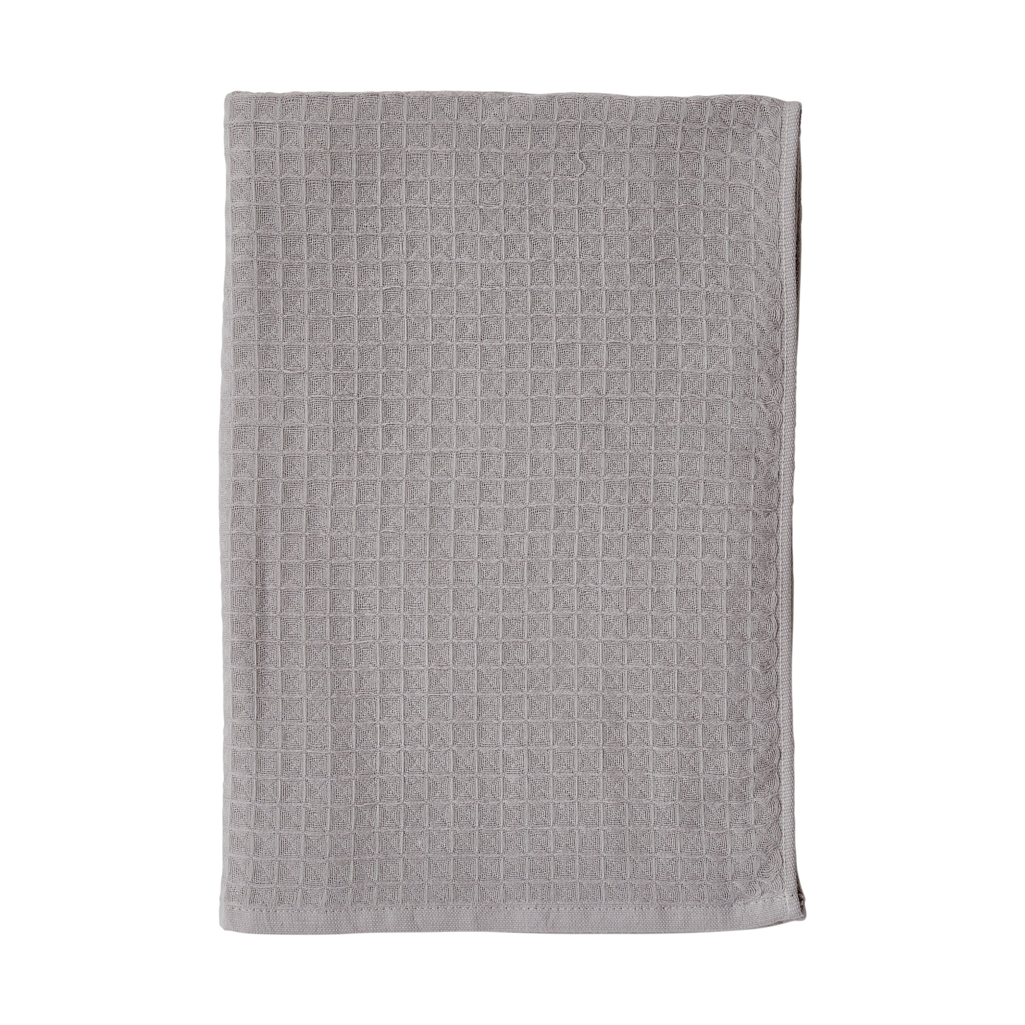Waffle Twist 100% Cotton Hand Towel, Gray