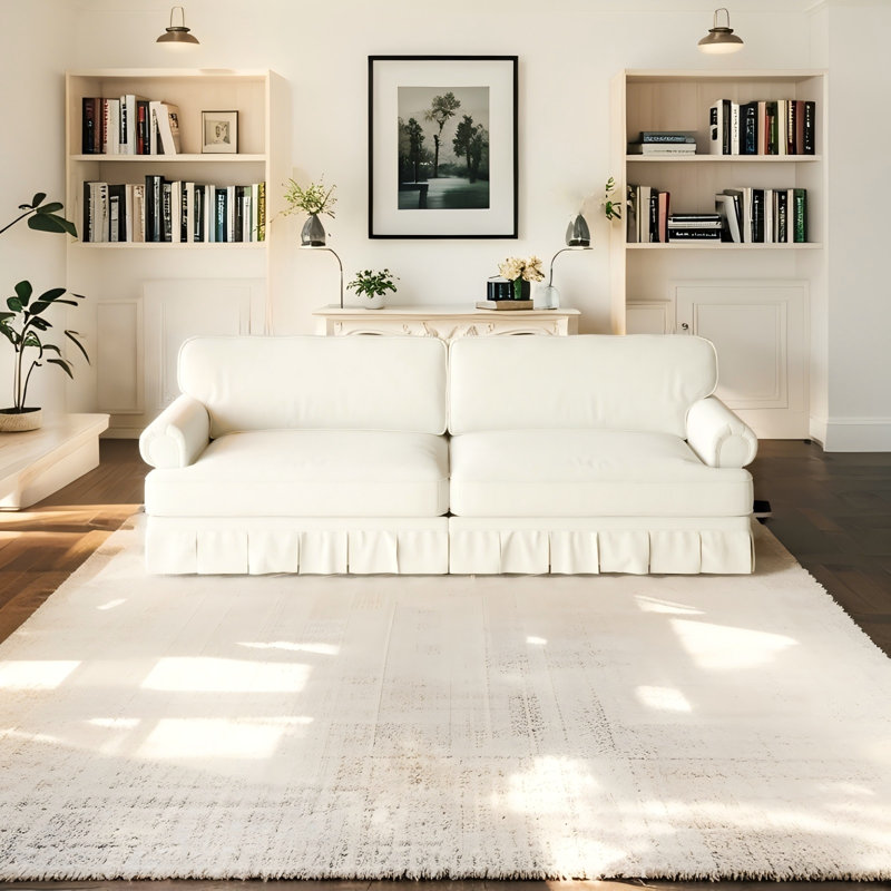 Canapé 93,7 po 4 places en chenille, H 33 po x l 93 po x P 38 po, Bleu