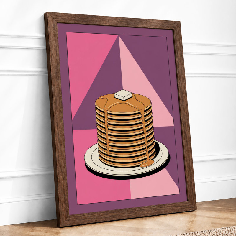 Stacked Pancakes Modern - Print, A1 - 84.1 x 59.4 cm, Walnut