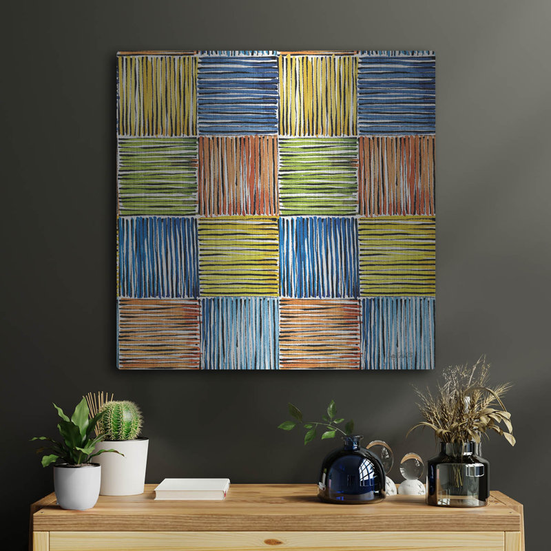 «Fall Sweet Fall Pattern 7» par Anne Tavoletti, art mural en métal, H 24 po x l 24 po